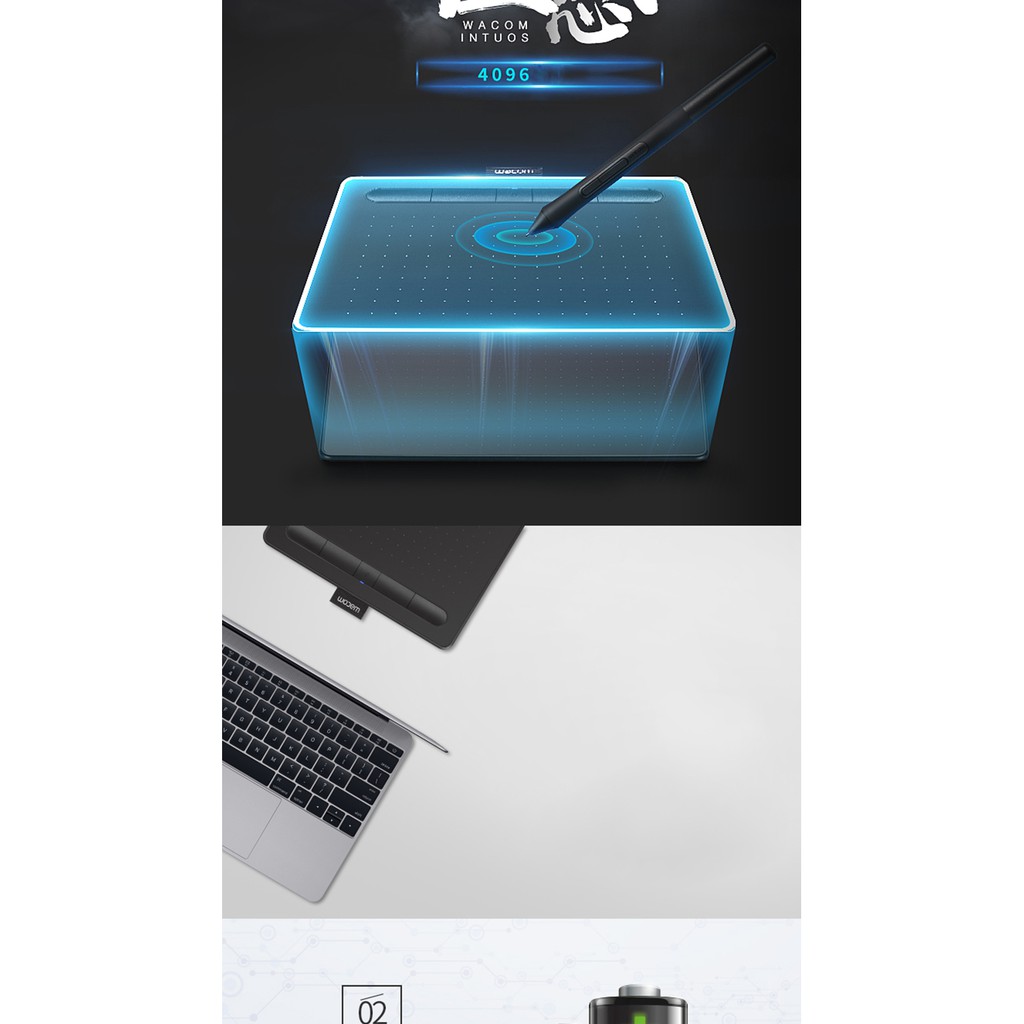 Bảng vẽ điện tử Wacom Intuos S CTL-4100WL Bluetooth hỗ trợ đa nền tảng | BigBuy360 - bigbuy360.vn