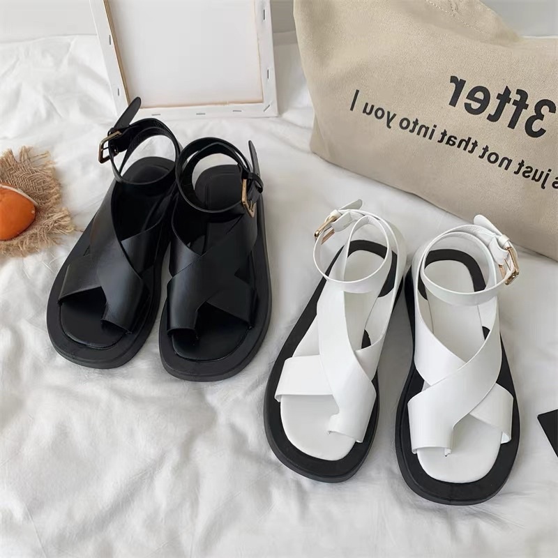 ( Sẵn 2 màu ) Sandal ulzzang quai chéo xỏ ngón hot