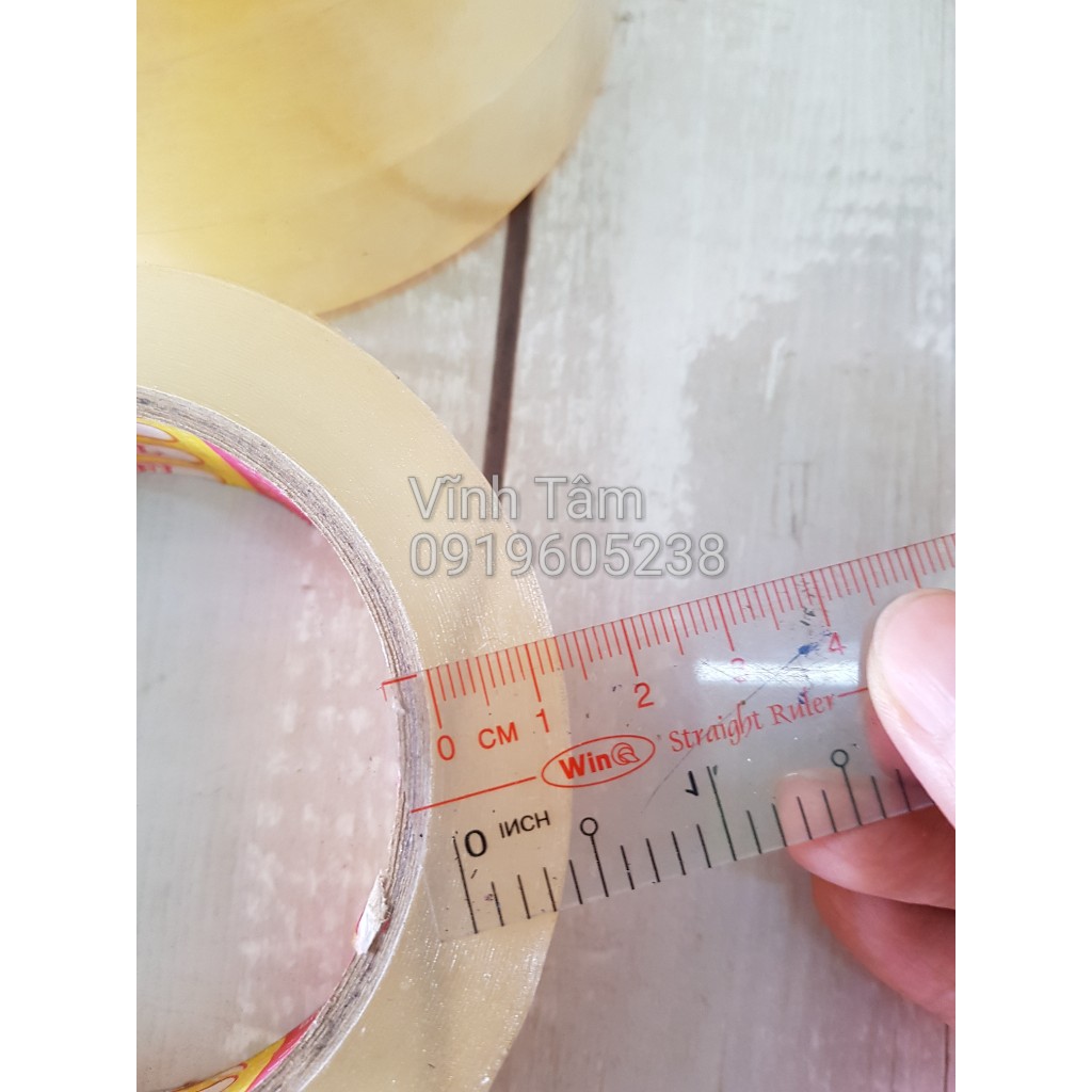 BĂNG KEO TRONG 2,4 P x 100Y LÕI SIÊU MỎNG