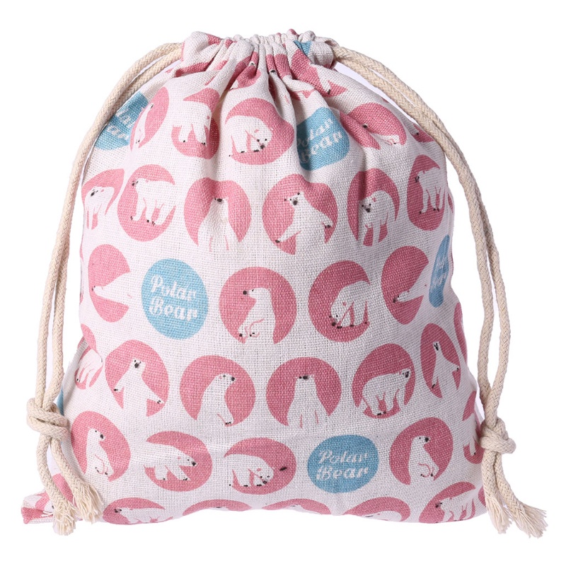 Túi Tote Dây Rút Chất Liệu Cotton Lanh Đựng Đồ Lót / Đồ Chơi