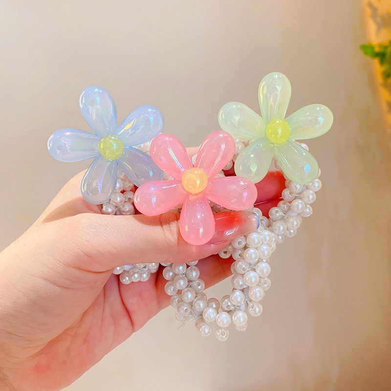 Dây Buộc Tóc Hình Vương Miện Đính Ngọc Trai Nhân Tạo Thời Trang