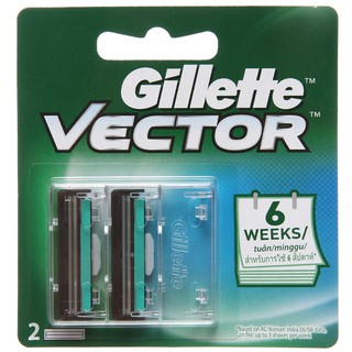 Vỉ 2 lưỡi dao cạo râu lưỡi kép Gillette Vector