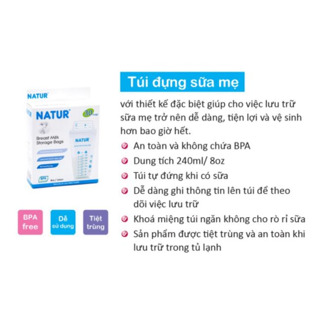 Túi trữ sữa Natur