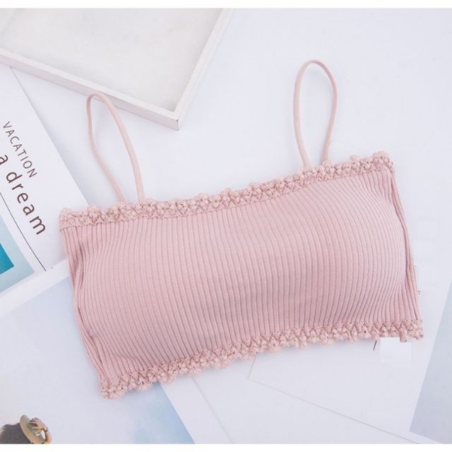 Áo Bra nữ có dây kiểu dáng quây chất liệu cotton tăm 636 | WebRaoVat - webraovat.net.vn