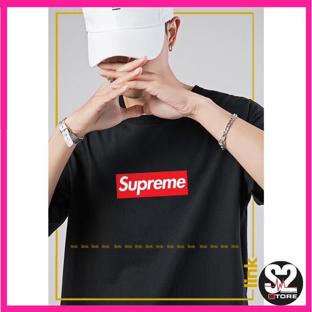 Áo Thun cộc tay in chữ Supreme, áo phông nam nữ cao cấp chất vải thoáng khí năng động cá tính