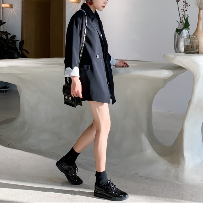 Áo khoác blazer nữ màu trơn thời trang