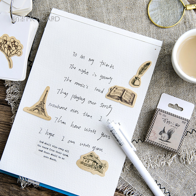 46 Miếng Dán Trang Trí Sổ Lưu Niệm