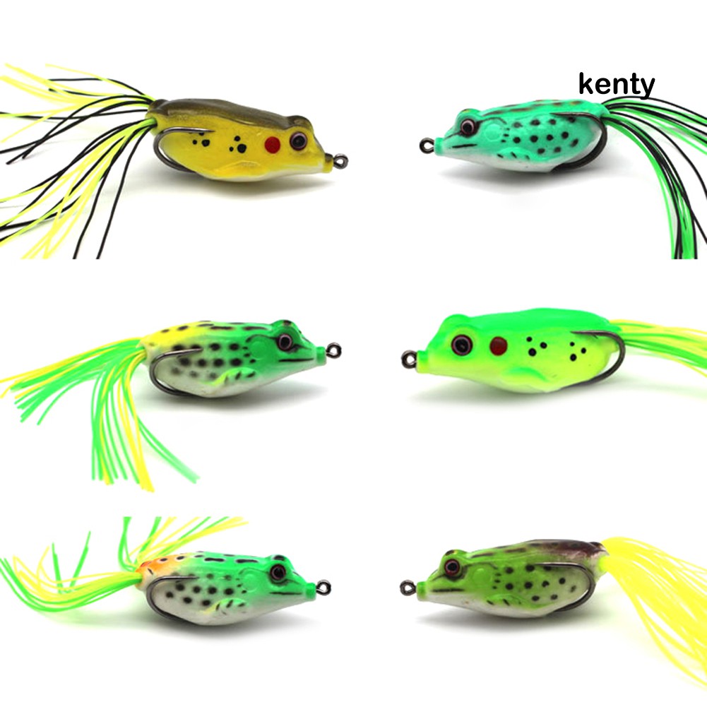 Ktt KT☀Mồi Câu Cá Nhân Tạo Hình Con Ếch Mềm 6cm 12g