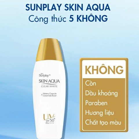 Sữa chống nắng dưỡng trắng cho da dầu Sunplay Skin Aqua Clear White SPF 50, PA++++ 25g | BigBuy360 - bigbuy360.vn
