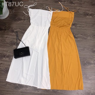 MAXI PHI CỔ ĐỔ KHOE LƯNG (T87UC)