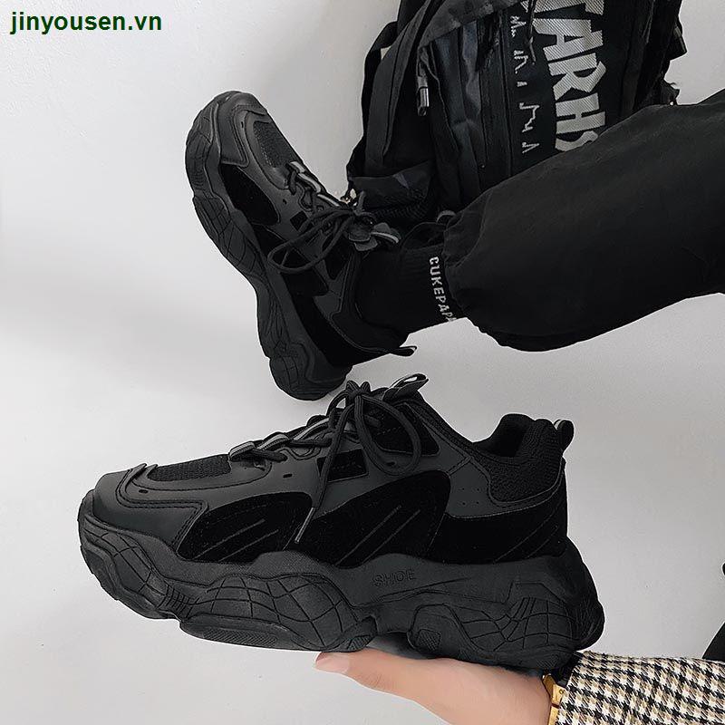 Giày thể thao nam đế dày màu đen thời trang cá tính