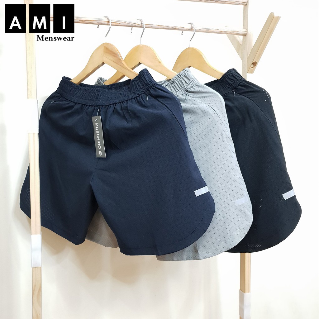 Quần Short Nam, Quần đùi thể thao nam dập lỗ Laze siêu thoáng mát  [Hàng xuất khẩu]LZ1