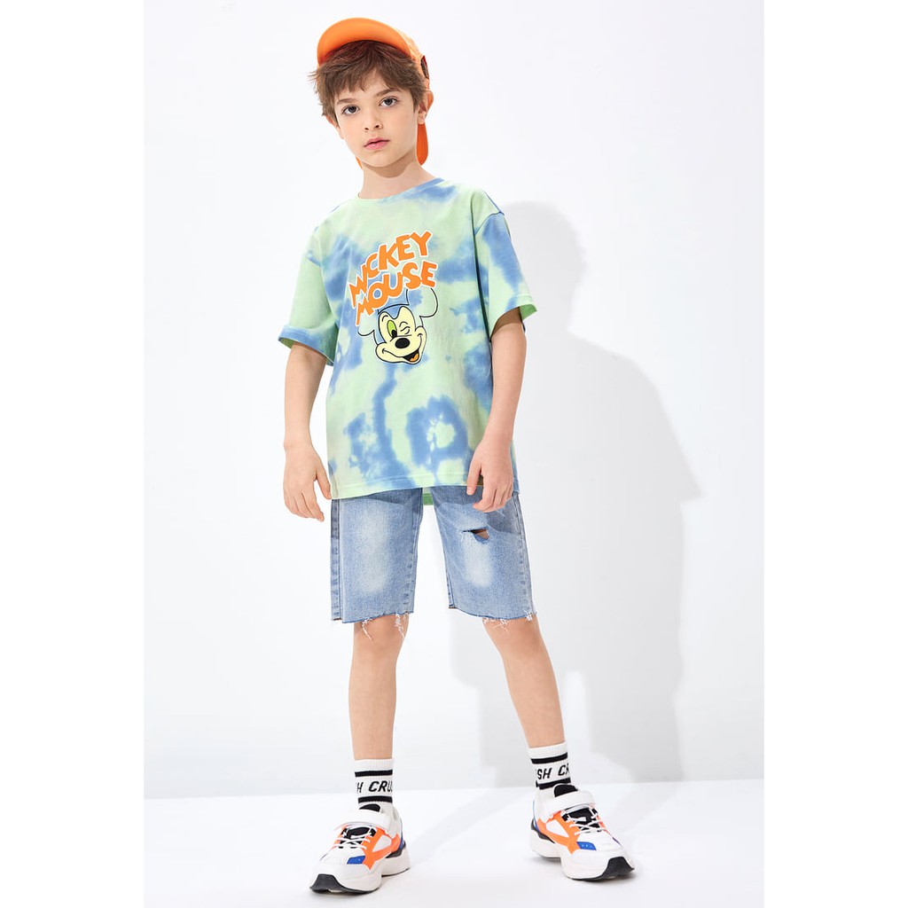 (7-16 tuổi) Áo phông loang màu bé trai hình Chuột Mickey hãng Balabala 20222111710600384