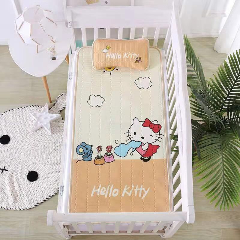 [10 mẫu]Chiếu Điều Hòa Cao Su Non in Hoạt Hình 3D Tặng Kèm Gối Hạt cho Bé kT: 120x60cm 3 lớp