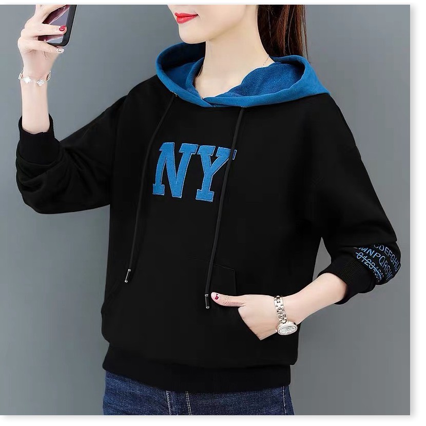 ÁO KHOÁC NỈ HOODIE NY NỮ SIÊU ĐẸP SIÊU PHONG CÁCH