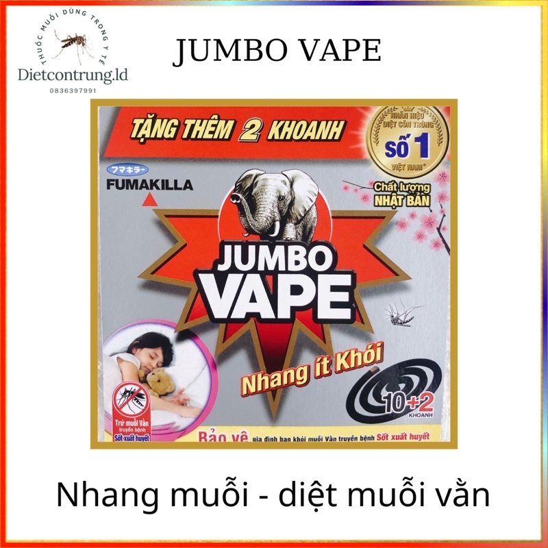 Hương muỗi JUMBO VAPE - Diệt muỗi gây sốt xuất huyết .