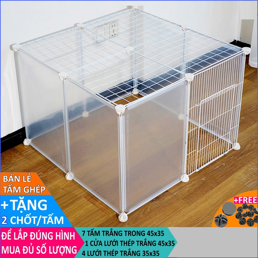 {Chuồng pet} Sỉ lẻ tấm lưới ghép chuồng cho pet yêu (tặng kèm chốt)