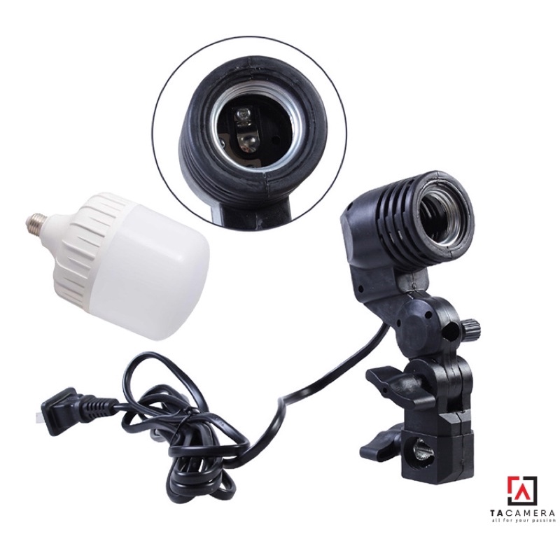 Combo Đui Đèn Đơn E27 + Bóng Đèn LED Kennosiêu sáng 50W