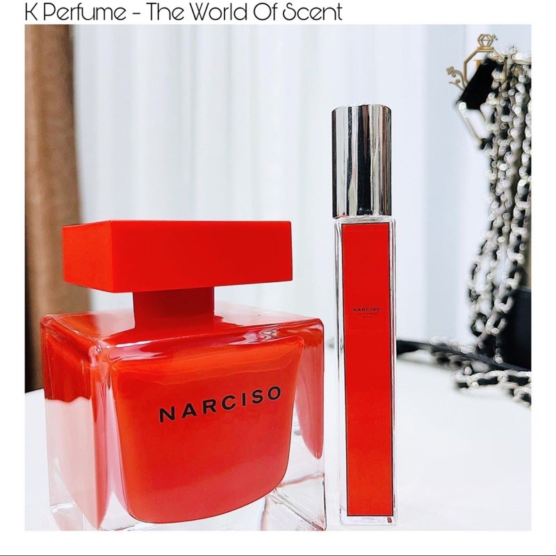[𝐊-𝐏𝐞𝐫𝐟𝐮𝐦𝐞 𝐂𝐡𝐢́𝐧𝐡 𝐇𝐚̃𝐧𝐠] Nước Hoa Nữ Mẫu Dùng Thử Chiết 5ml 10ml 20ml - Narciso Rodriguez Narciso Rouge EDP