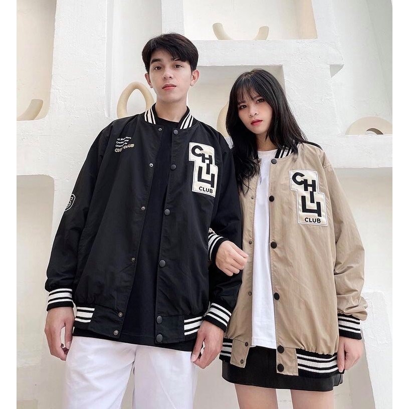 Áo khoác dù Bomber jacket Form rộng unisex C4 hai lớp dày dặn chống nắng tốt cho mùa hè