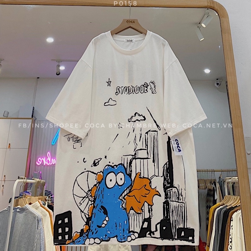 🧡 Áo thun áo phông unisex STUDIOOE form rộng vải cotton dày (Có sẵn/ảnh thật)
