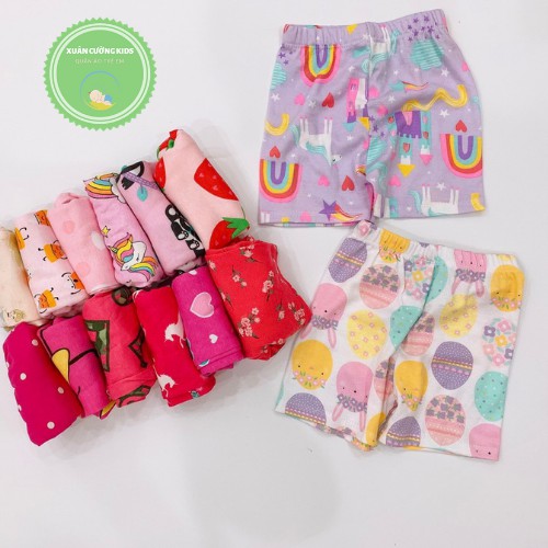 Quần chục cho bé, quần đùi bé trai bé gái Xuân Cường Kids chất cotton bozip mềm mịn thoáng mát size từ 6 đến 17kg