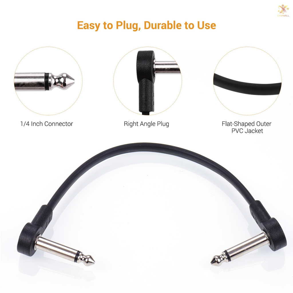 Set 4 Dây Cáp Nối Bàn Đạp Đàn Guitar Ac-8 6 Inch Và 1 / 4 Inch