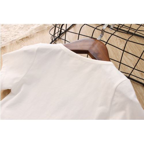 Váy bé gái cộc tay mẫu thêu trái thơm nhiều màu Hạ Băng Designs 2-8 tuổi 13-27kg