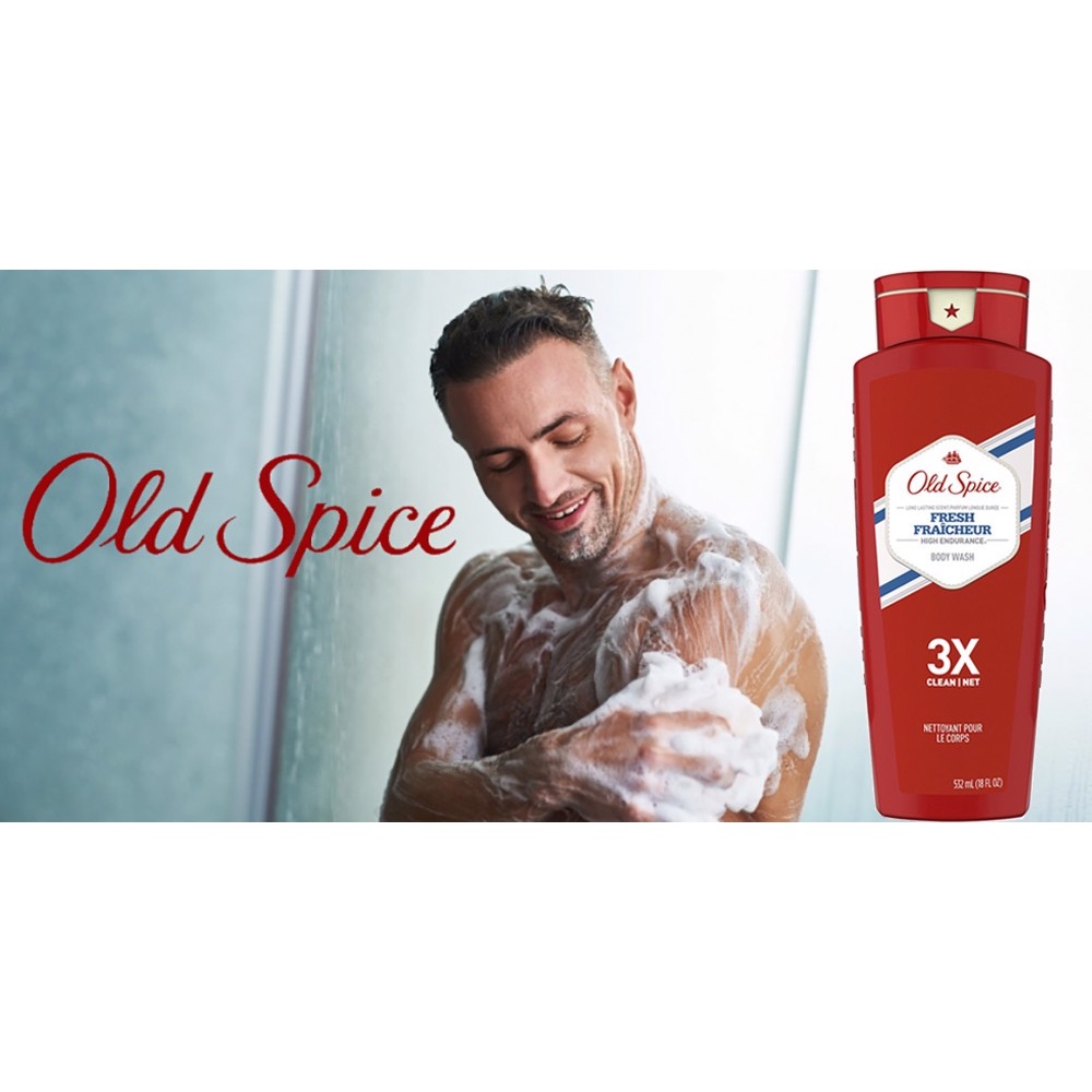 Sữa Tắm ( &amp; Gội ) Old Spice Sảng Khoái Dài Lâu 532ml High Endurance ( Hair &amp; ) Body Wash