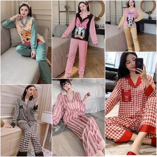 Bộ mặc nhà nữ pijama chất lụa Latin loại 1, mặc siêu mát Trần Thương Boutique