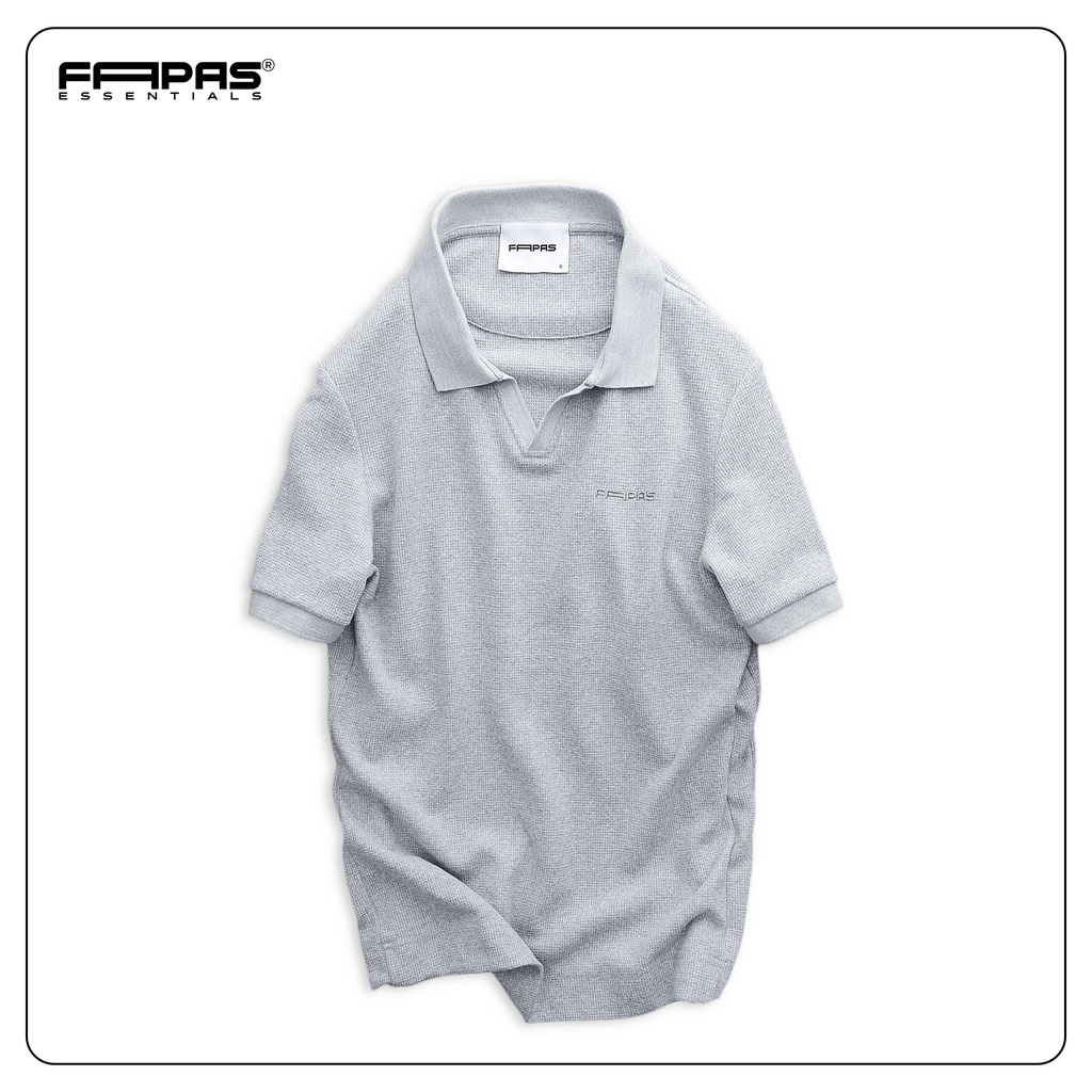 Áo Polo Nam Vneck SS2 Chất Vải Cotton Tổ Ong Co Giãn Thoải Mái Phong Cách Thanh Lịch Tối Giản Form Chuẩn - FAPAS