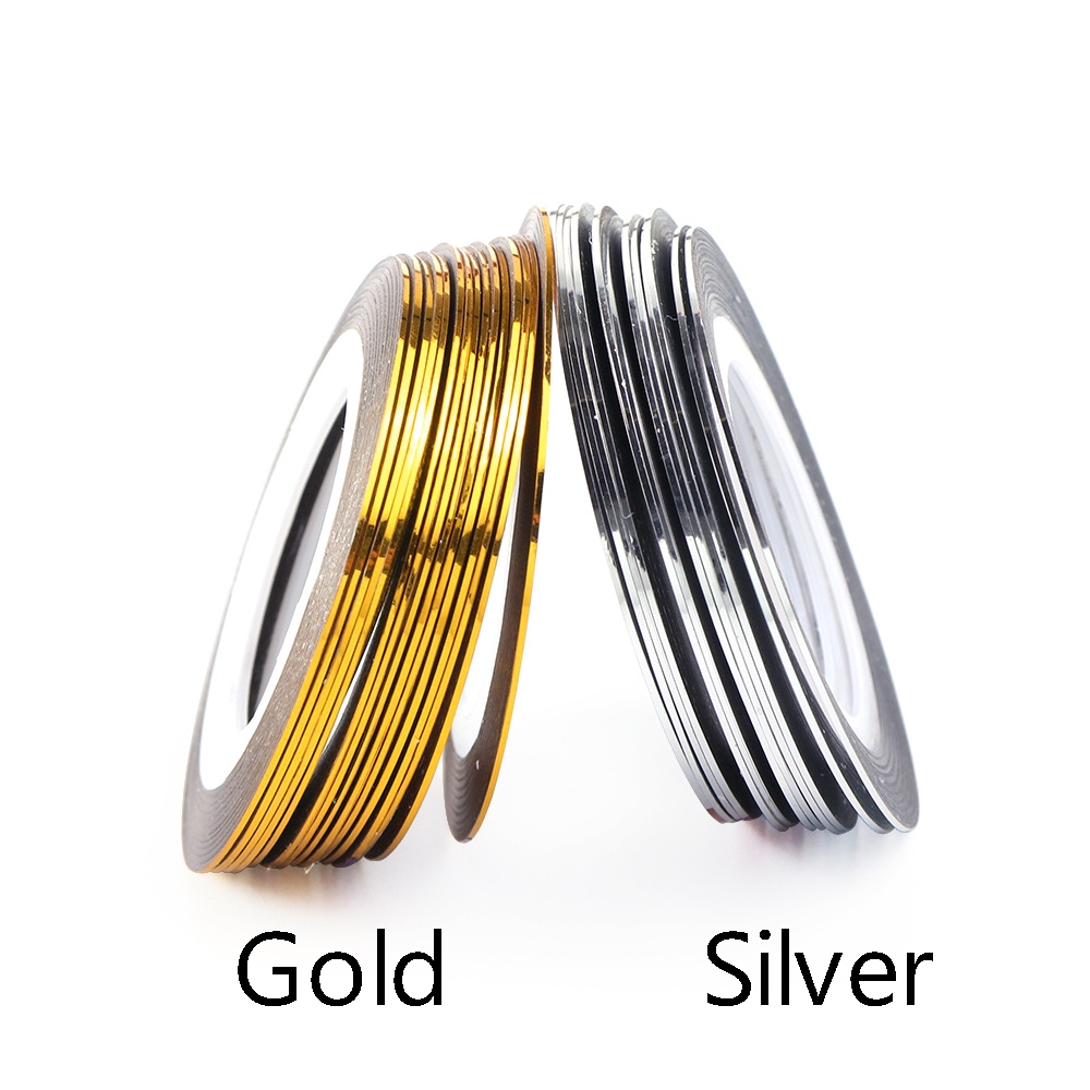 Set 5 cuộn dây óng ánh 0.5mm dùng để trang trí móng nghệ thuật