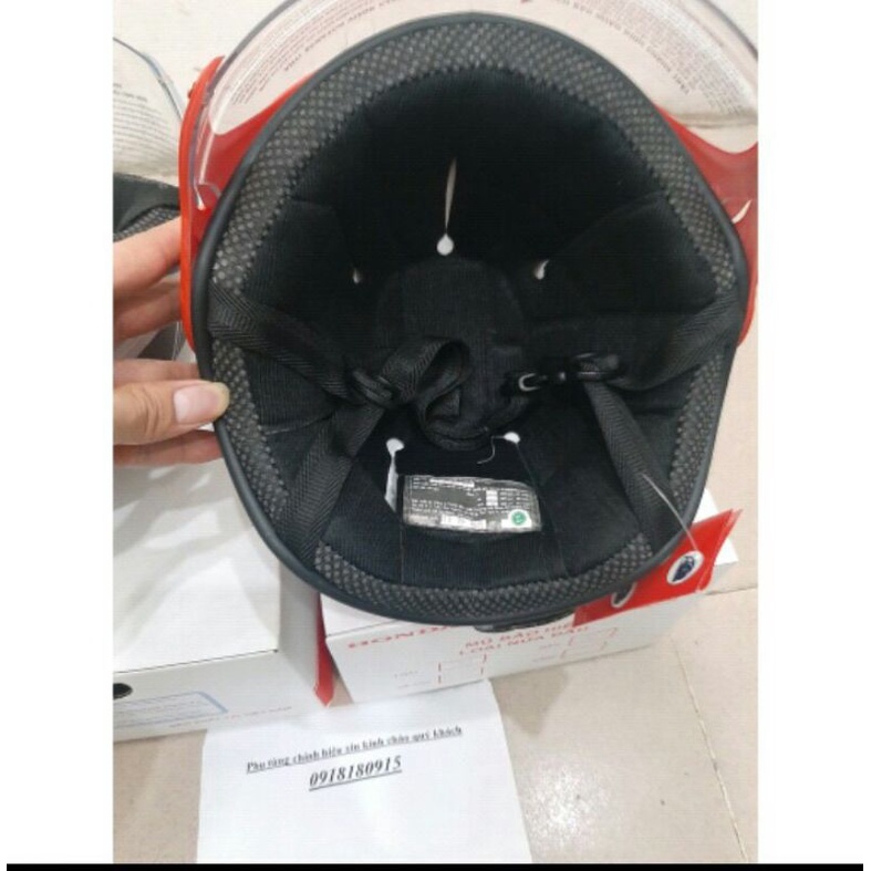 Mũ bảo hiểm honda nửa đầu matt có kính