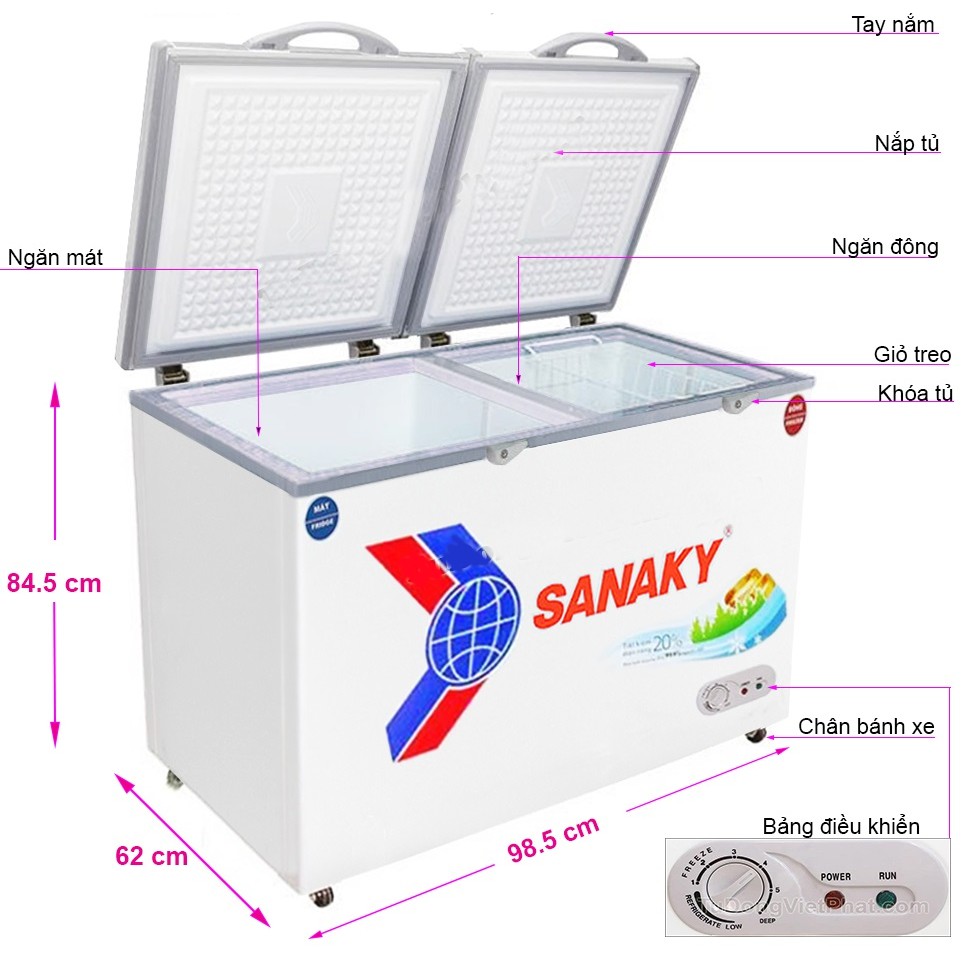 Tủ đông Mát Sanaky VH-2599W1 250 lít (Miễn phí giao tại HCM-ngoài tỉnh liên hệ shop)