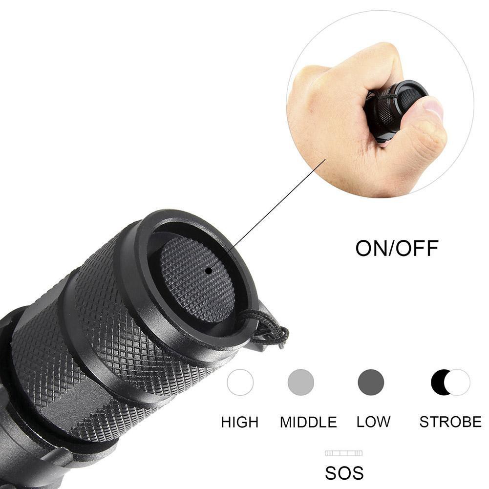 Đèn pin LED CREE XM-L T6 8000 lumen kích thước 185/207 x 31 x 21 tiện dụng | BigBuy360 - bigbuy360.vn