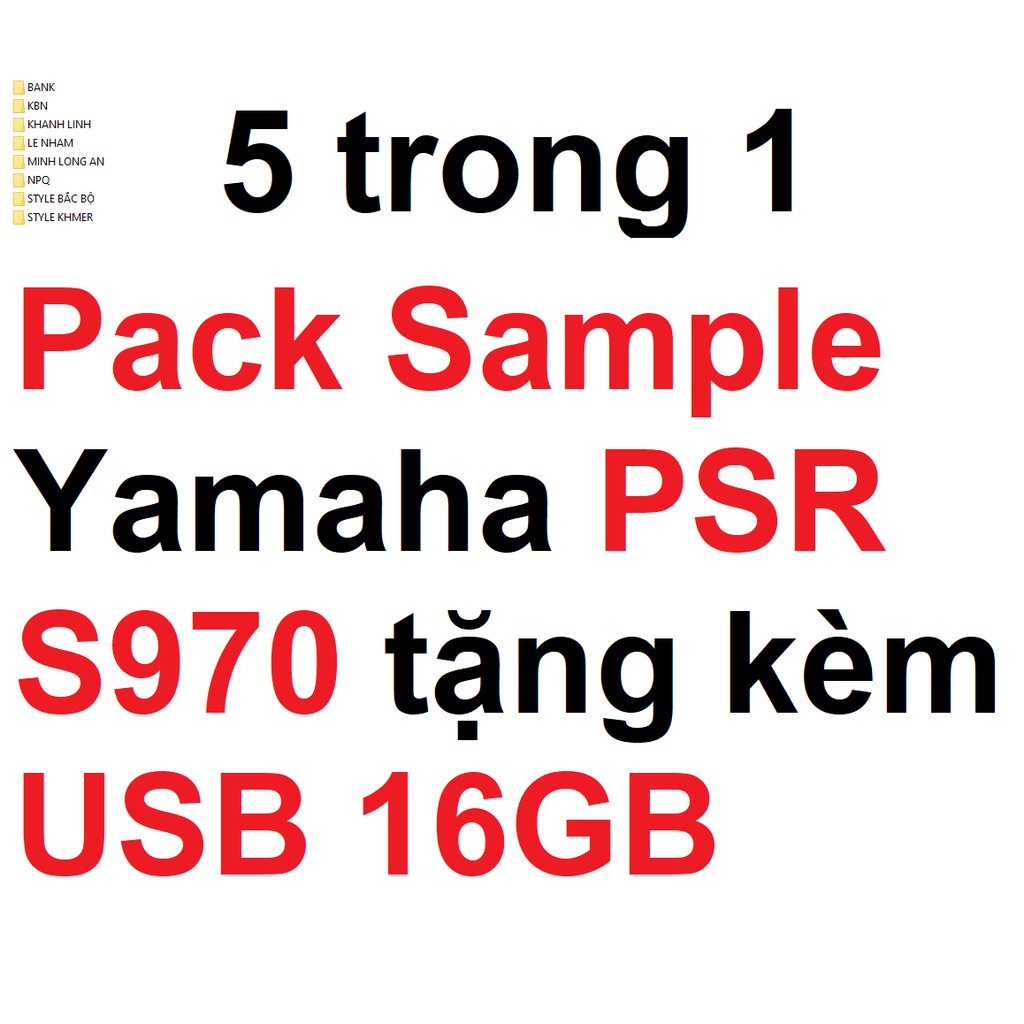 Bộ ghép 5 trong 1 Sample Yamaha Keyboard Psr S970 + tặng kèm USB 16GB full dữ liệu đi show