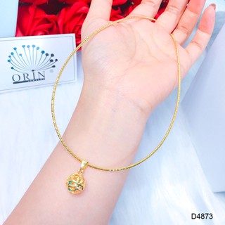Kiểng cổ nữ, kiềng cổ dạng dẻo mặt trái cầu kim tiền bền màu cao cấp Orin D4873