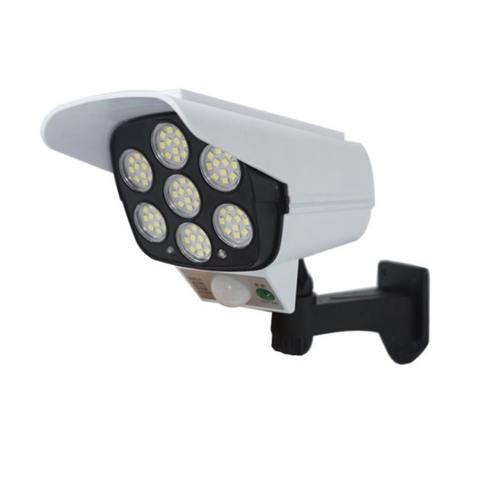 Đèn cảm ứng 7 mắt LED dùng pin năng lượng mặt trời mẫu camera chống trộm