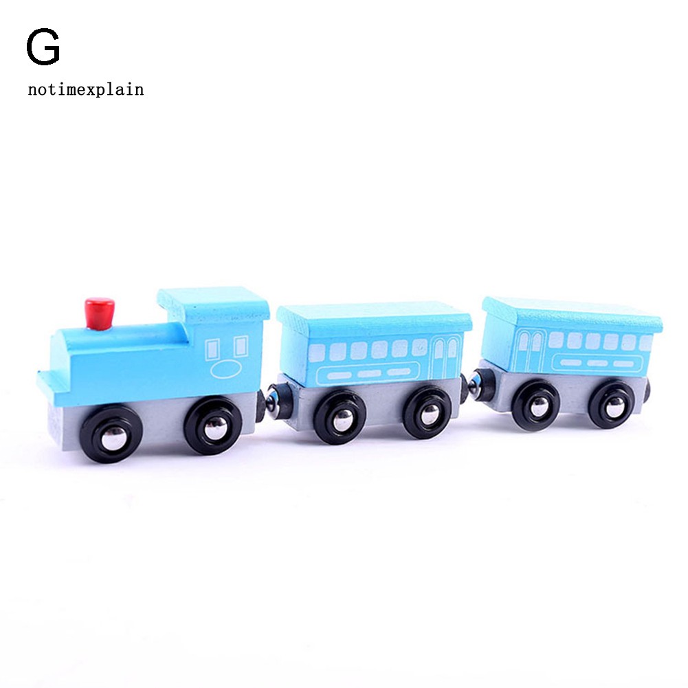 Set 3 mô hình đoàn tàu lửa gỗ mini từ tính giáo dục cho bé