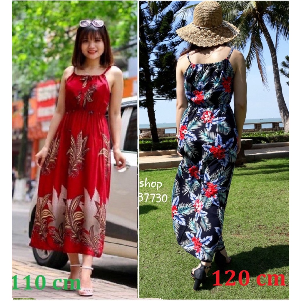 Đầm maxi yếm lanh Thái-nhiều màu