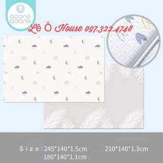 Thảm silicone hãng AJANG KOREAN cao cấp hình mây trắng