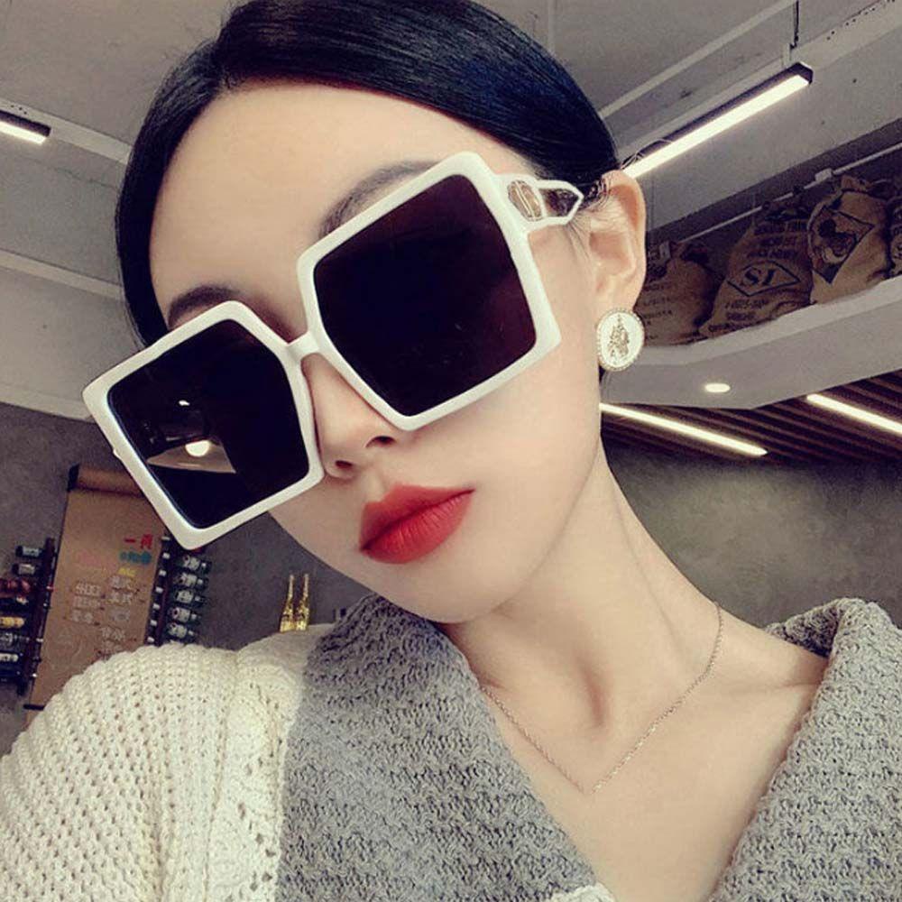 Kính Mát Gọng Lớn Chống Tia Cực Tím Phong Cách Âu Mỹ Cổ Điển Thời Trang Cho Nữ