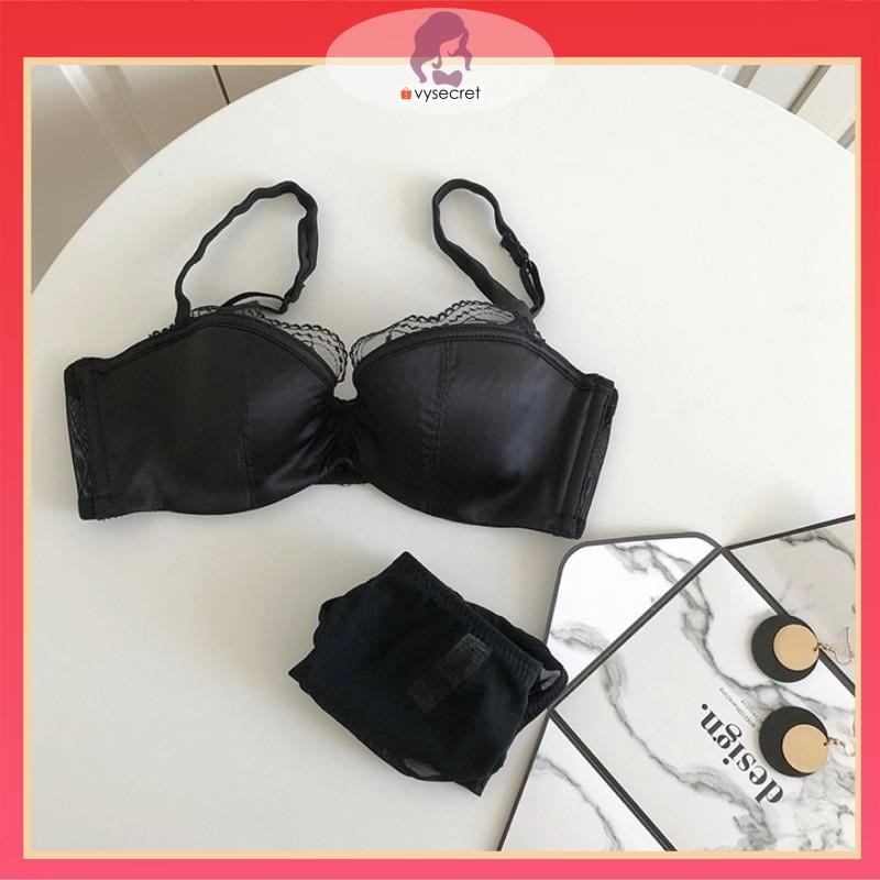 BỘ ĐỒ LÓT SATIN CAO CẤP 🍁 feeship 🍁 BỘ ÁO LÓT MUT MỎNG,CÓ GỌNG,ÔM NGỰC QUYẾN RŨ C1235 | BigBuy360 - bigbuy360.vn