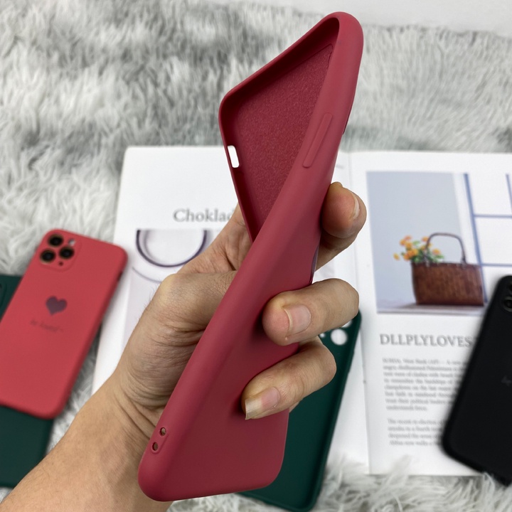 Ốp Lưng iPhone 7/8/7Plus/8Plus/X/XS/XR/XSMax/11/11Pro/11ProMax Hình Trái Tim Chất Liệu Silicon Dẻo Nhám - Mã TZAC252