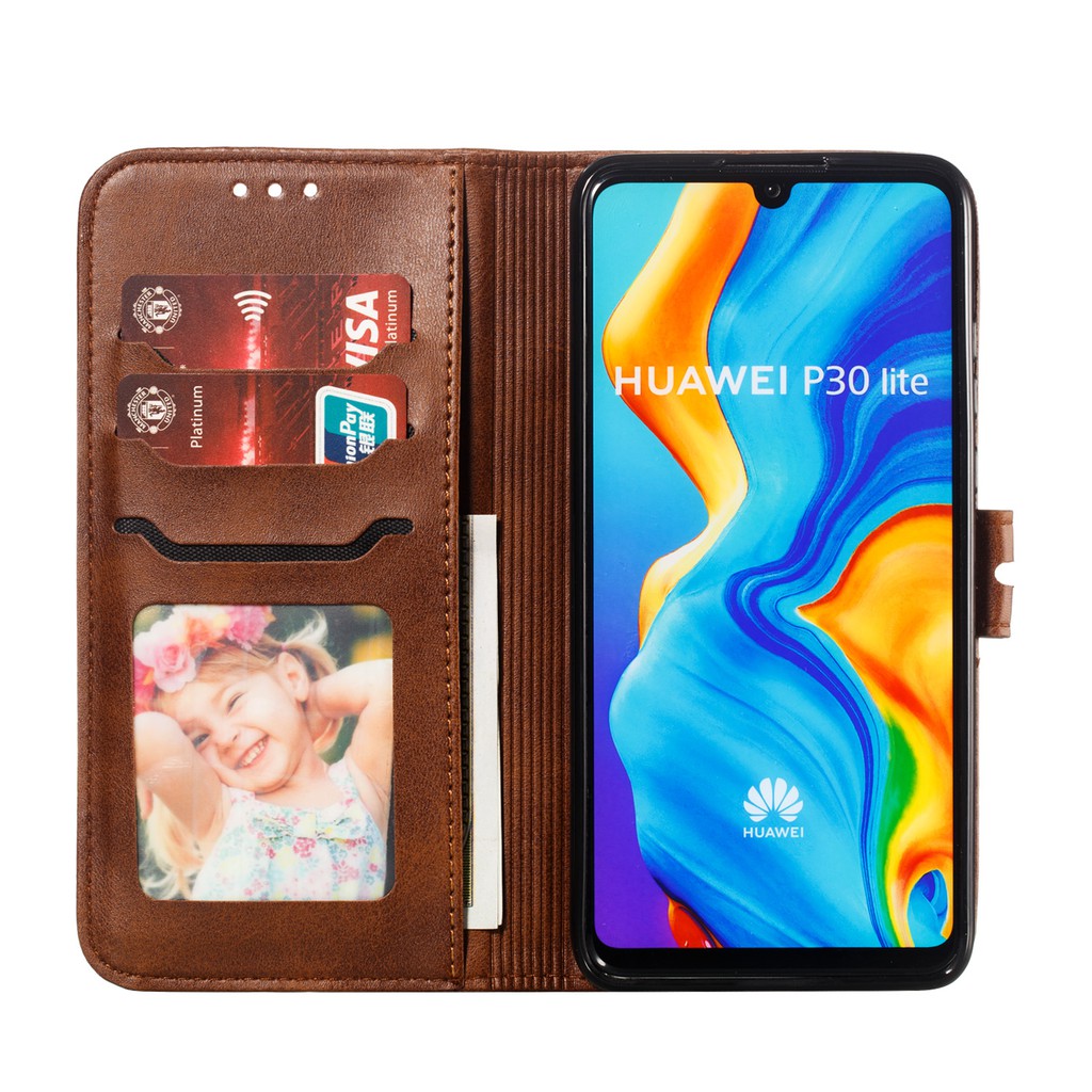 Bao da điện thoại họa tiết mèo con cho Huawei Nova 3e 4e P30Lite P20Lite