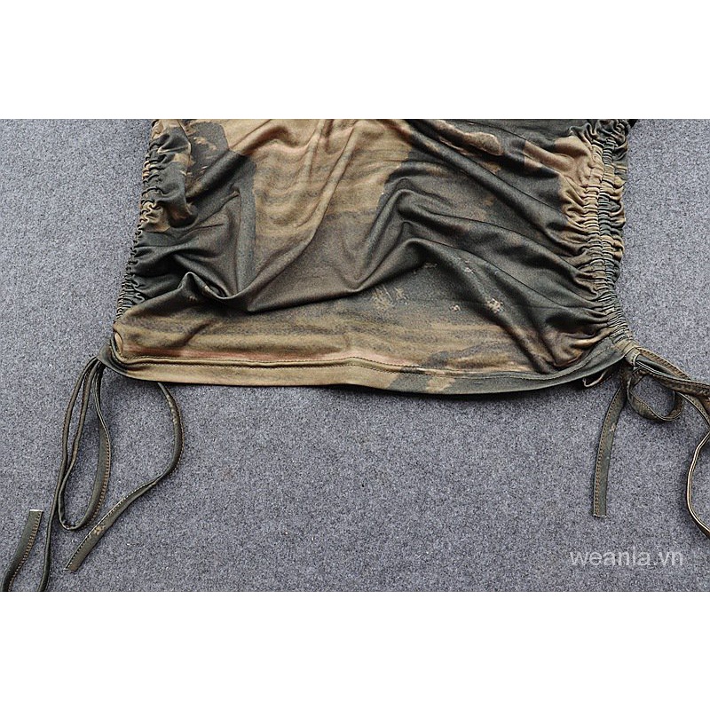 Đầm trễ vai phối dây rút cá tính quyến rũ dành cho nữ