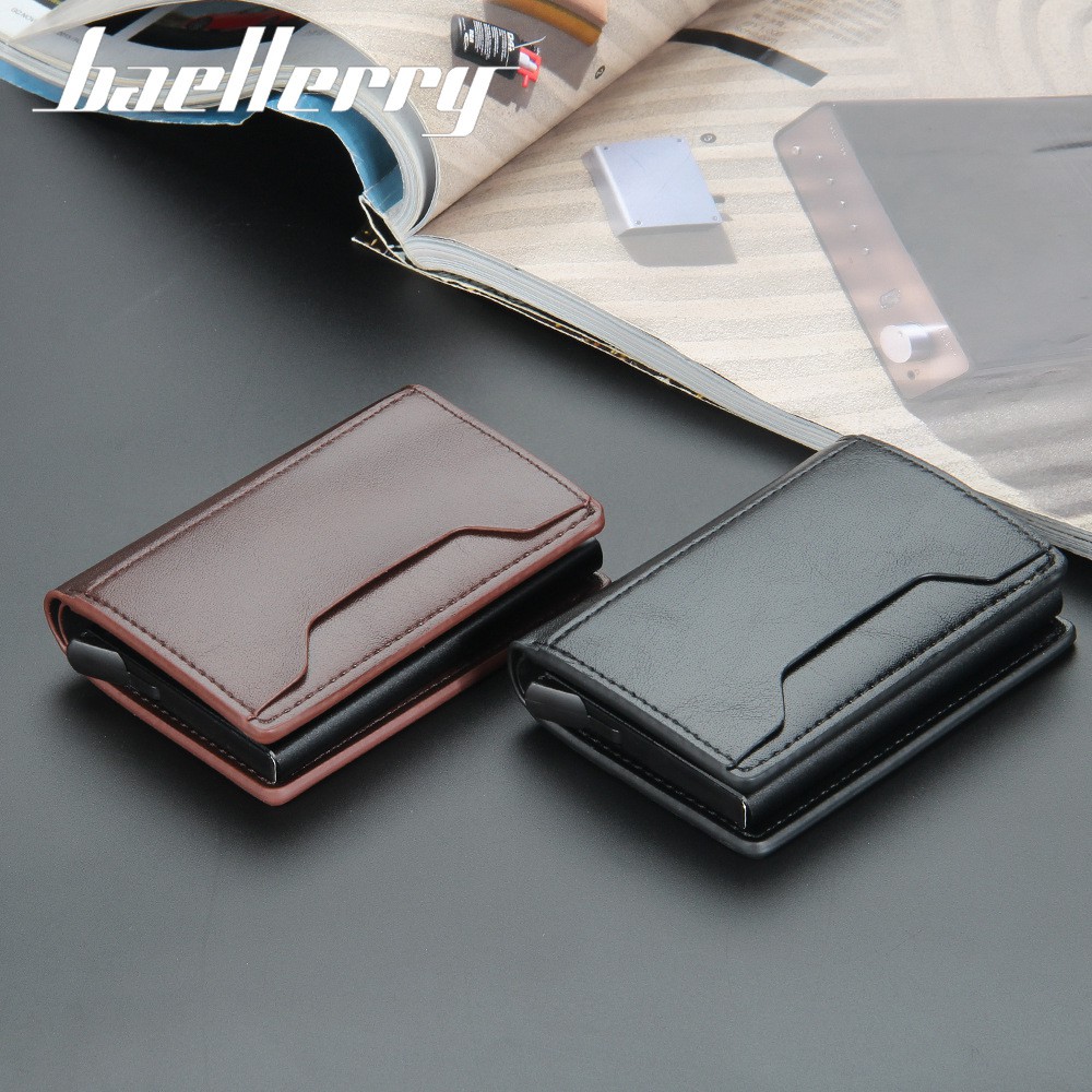 Baellerry Ví Đựng Thẻ Chống Trộm Bằng Hợp Kim Nhôm Và Sợi carbon Cao Cấp Giá Đỡ