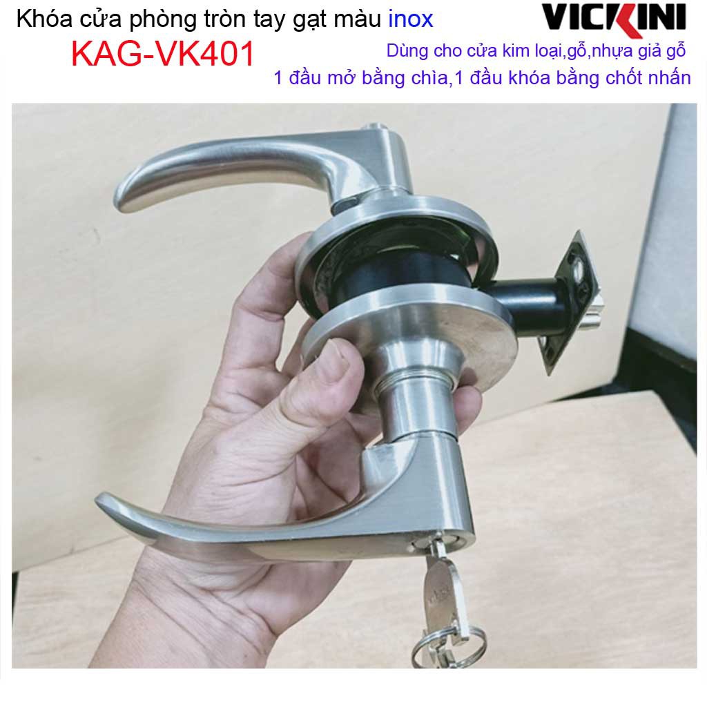 Khóa cửa phòng tay gạt, khóa cửa Vickini KAG-VK401 gía tốt, chất lượng tốt siêu bền