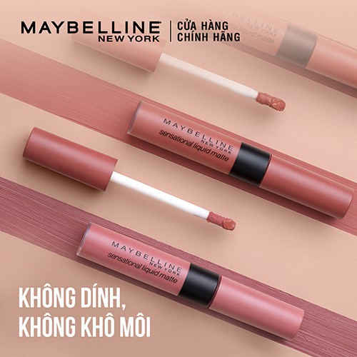 Son Kem Lì Nhẹ Môi Phiên Bản Tông Đất Maybelline New York Sensational Liquid Matte The Nudes Lipstick 7ml | WebRaoVat - webraovat.net.vn