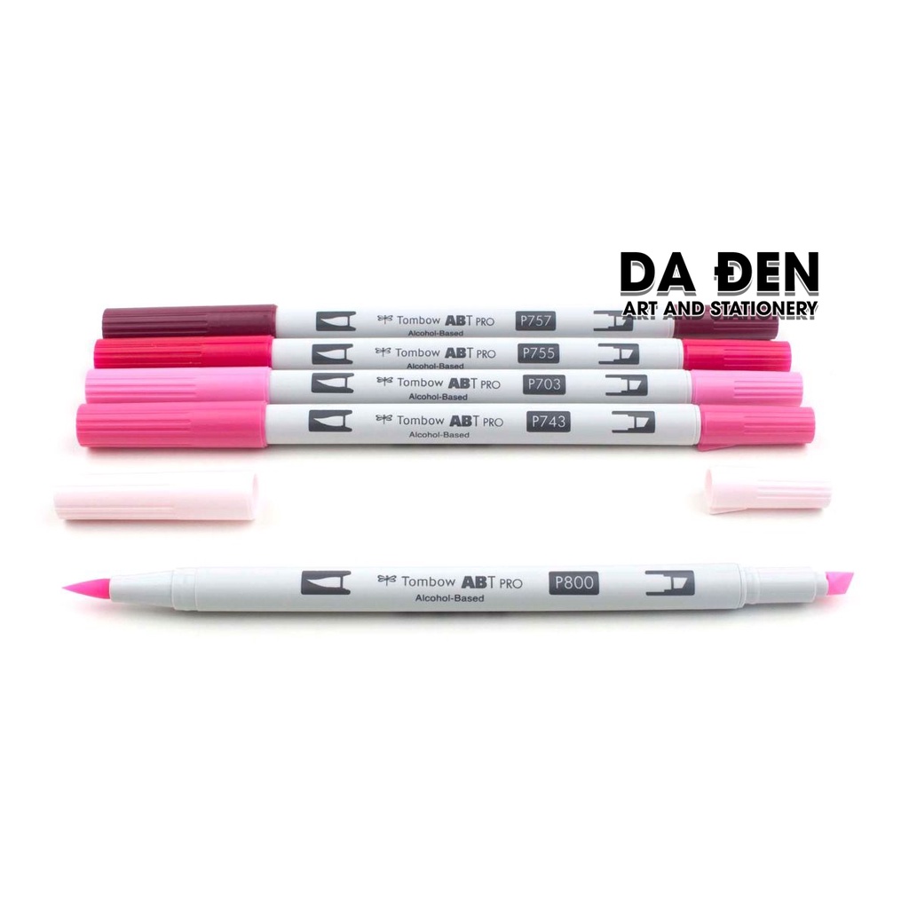 [DA ĐEN] Bộ 5 Bút Dual Marker Tombow ABT Pro - Pink Tones